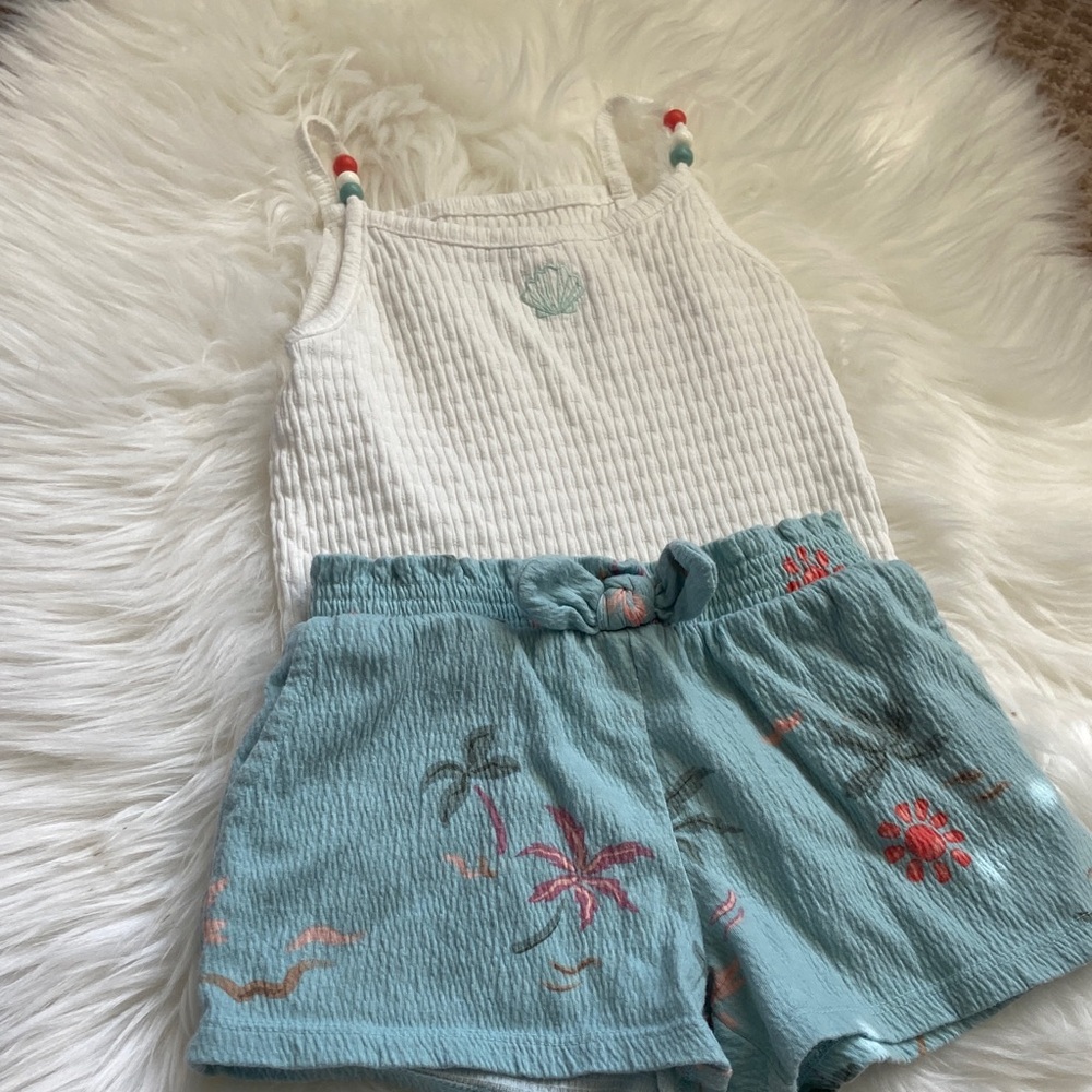 Toddler Girls 3T Summer Short‎ Set, Beach, Summer, Vacay